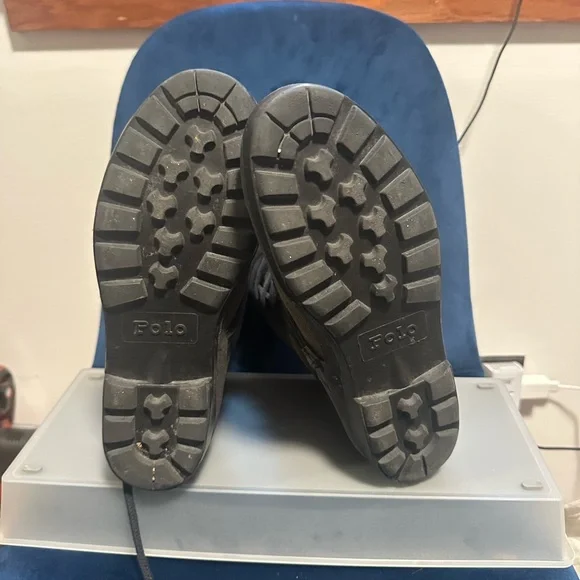 Polo Tan and Black Lace-Up Boots - Picture 4 of 7